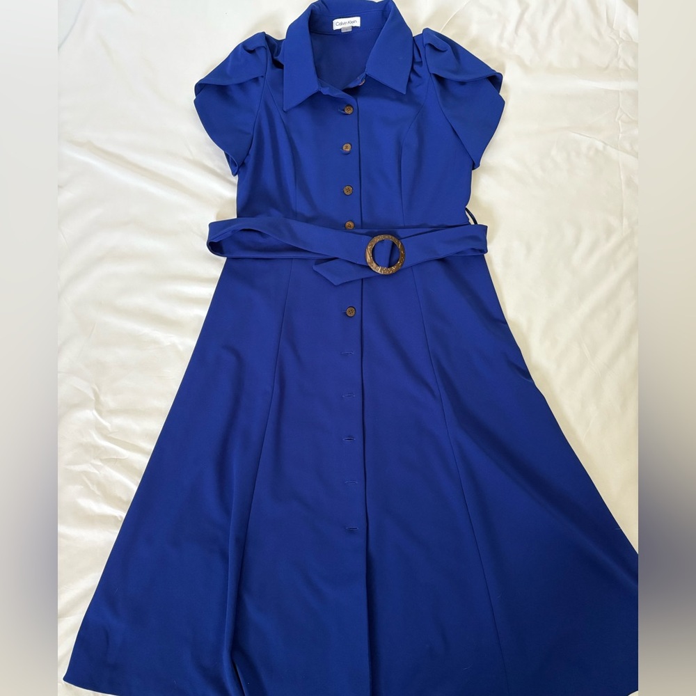 Calvin Klein Royal Blue Midi Dress